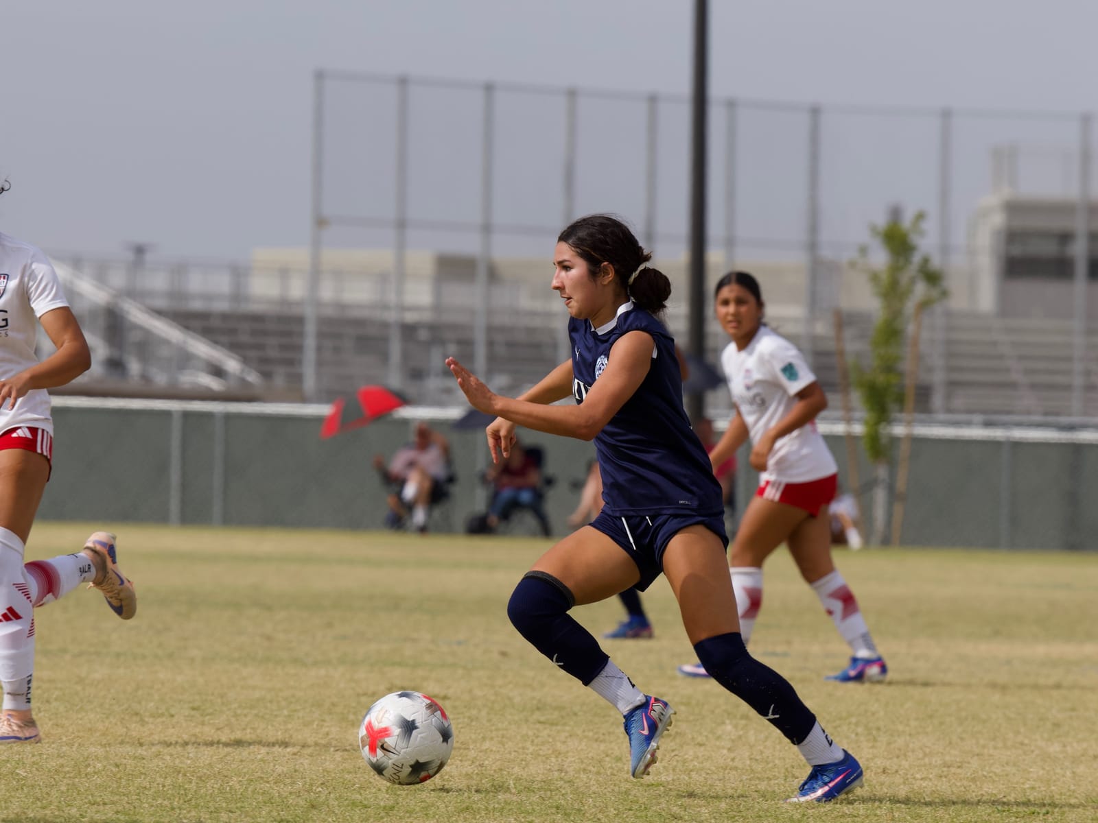 Dribbling through midfield
